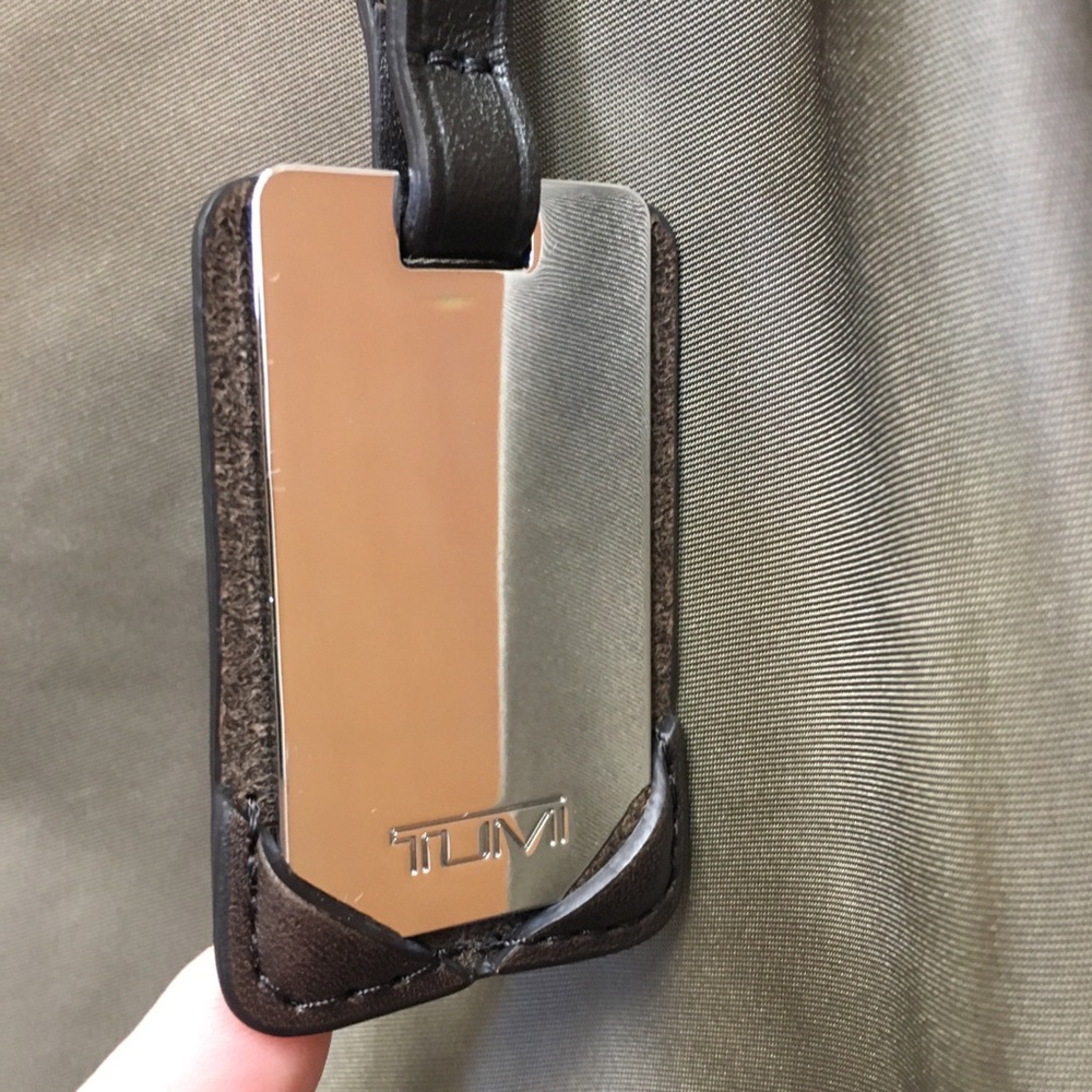 Tumi Voyageur Tote Bag Olive Green Brown Travel Work Business Casual Vacation - Picture 8 of 16